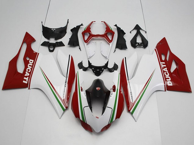 Preisgünstige Ducati 1199 Motorrad Verkleidung 2011-2014 - Weiss Rot Schwarz Grun