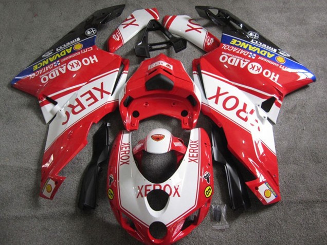 Preisgünstige Ducati 749 Motorrad Verkleidung 2005-2006 - Weiss Rot Blau Glanzendes Schwarz Xerox
