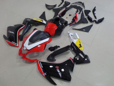 Preisgünstige Aprilia RS4 50 125 Motorrad Verkleidung 2012-2018 - Weiss Rot Gelb Glanzendes Schwarz