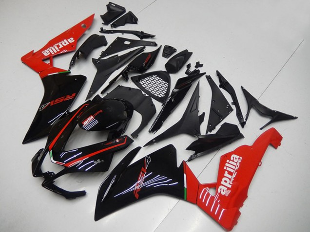 Preisgünstige Aprilia RSV4 1000 Motorrad Verkleidung 2009-2015 - Glanzendes Schwarz Rot
