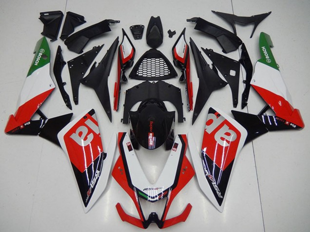 Preisgünstige Aprilia RSV4 1000 Motorrad Verkleidung 2009-2015 - Schwarz Rot Weiss