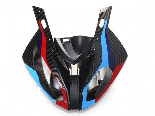 Preisgünstige BMW S1000RR Motorrad Verkleidung 2015-2016 - Blau Rot Carbonfaser