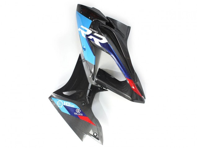 Preisgünstige BMW S1000RR Motorrad Verkleidung 2015-2016 - Blau Rot Carbonfaser