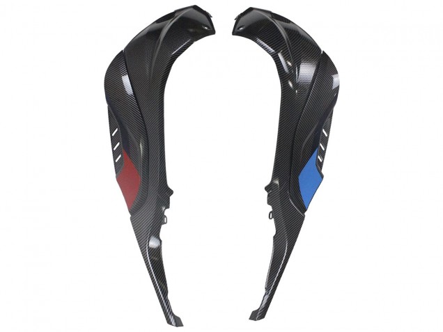Preisgünstige BMW S1000RR Motorrad Verkleidung 2023-2024 - Blau Rot Carbonfaser