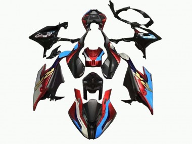 Preisgünstige BMW S1000RR Motorrad Verkleidung 2019-2022 - Schwarz Blau Rot Gold