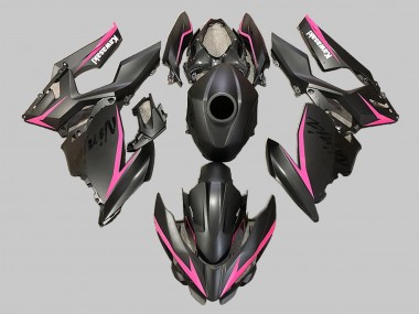 Preisgünstige Kawasaki EX400 Motorrad Verkleidung 2018-2024 - Matt Schwarz Rosa