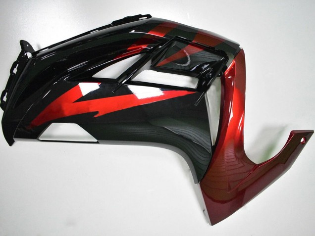 Preisgünstige Kawasaki EX650 Motorrad Verkleidung 2012-2016 - Rot Glanzendes Schwarz