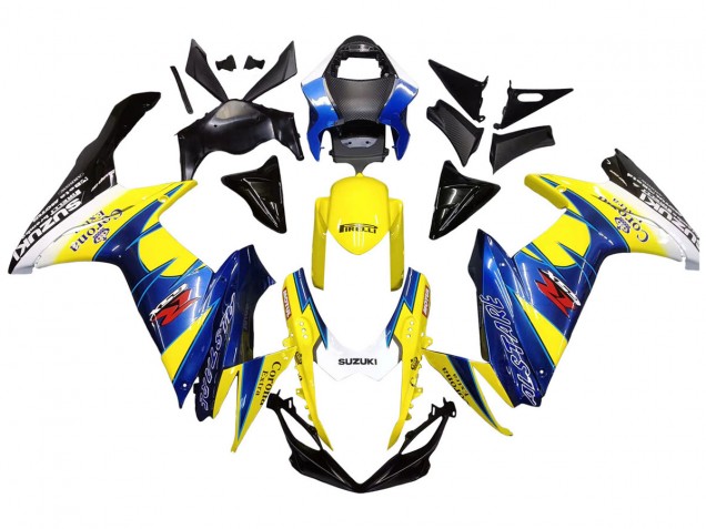 Preisgünstige Suzuki GSXR 600/750 Motorrad Verkleidung 2011-2024 - Gelb Blau Weiss Schwarz Corona Extra Alstare