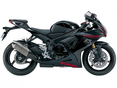 Preisgünstige Suzuki GSXR 600/750 Motorrad Verkleidung 2011-2024 - Matt Schwarz Rot