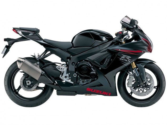 Preisgünstige Suzuki GSXR 600/750 Motorrad Verkleidung 2011-2024 - Matt Schwarz Rot