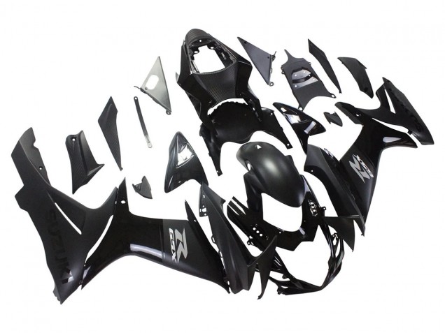 Preisgünstige Suzuki GSXR 600/750 Motorrad Verkleidung 2011-2024 - Matt Schwarz Glanzendes Schwarz