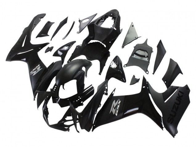 Preisgünstige Suzuki GSXR 600/750 Motorrad Verkleidung 2011-2024 - Matt Schwarz Glanzendes Schwarz