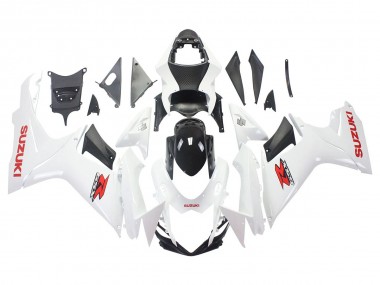 Preisgünstige Suzuki GSXR 600/750 Motorrad Verkleidung 2011-2024 - Weiss Glanzendes Schwarz Rot Aufkleber