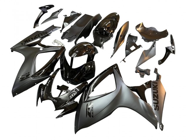Preisgünstige Suzuki GSXR 600/750 Motorrad Verkleidung 2006-2007 - Glanzendes Schwarz Matt Schwarz