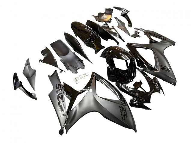 Preisgünstige Suzuki GSXR 600/750 Motorrad Verkleidung 2006-2007 - Glanzendes Schwarz Matt Schwarz