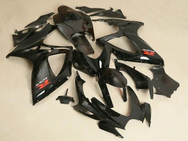 Preisgünstige Suzuki GSXR 600/750 Motorrad Verkleidung 2006-2007 - Glanzendes Schwarz