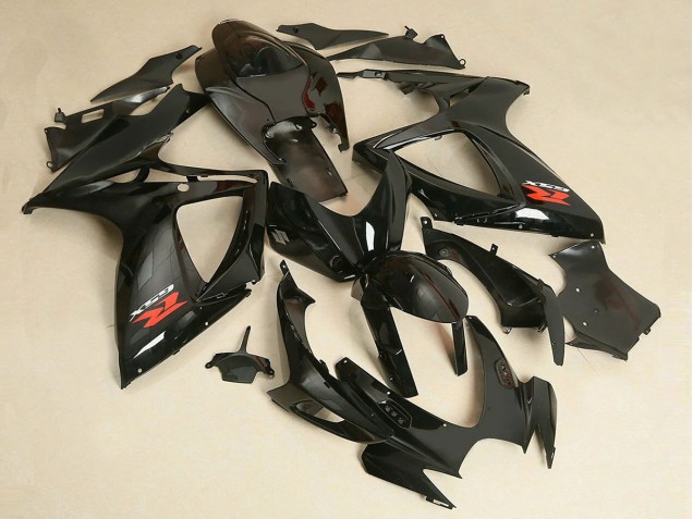 Preisgünstige Suzuki GSXR 600/750 Motorrad Verkleidung 2006-2007 - Glanzendes Schwarz