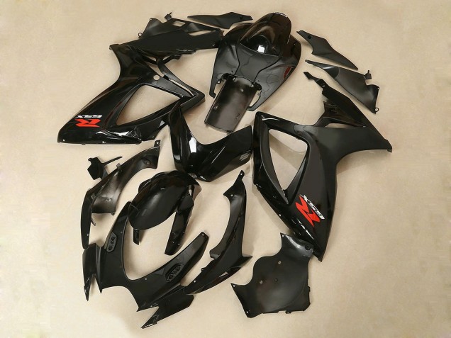 Preisgünstige Suzuki GSXR 600/750 Motorrad Verkleidung 2006-2007 - Glanzendes Schwarz