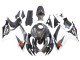 Preisgünstige Suzuki GSXR 600/750 Motorrad Verkleidung 2006-2007 - Schwarz Weiss Carbonfaser Stil