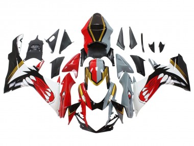 Preisgünstige Suzuki GSXR 600/750 Motorrad Verkleidung 2011-2024 - Rot Gold Grau Schwarz Weiss Hai