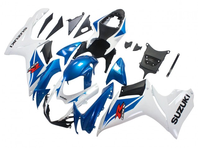 Preisgünstige Suzuki GSXR 600/750 Motorrad Verkleidung 2011-2024 - Blau Weiss