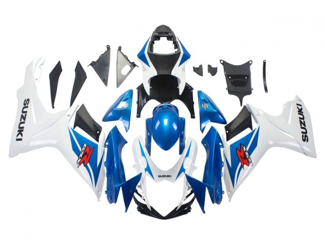 Preisgünstige Suzuki GSXR 600/750 Motorrad Verkleidung 2011-2024 - Blau Weiss