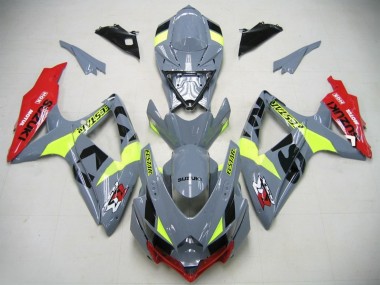 Preisgünstige GSXR750 K6 Motorrad Verkleidung 2006-2007 - Nardo Grau Neon Grun Rot Ecstar