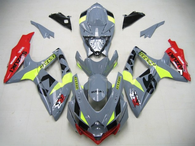 Preisgünstige GSXR750 K6 Motorrad Verkleidung 2006-2007 - Nardo Grau Neon Grun Rot Ecstar