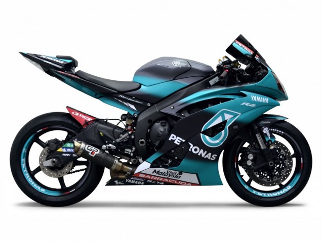 Preisgünstige Yamaha YZF R6 Motorrad Verkleidung 2008-2016 - Hellgrun Weiss Schwarz Petronas