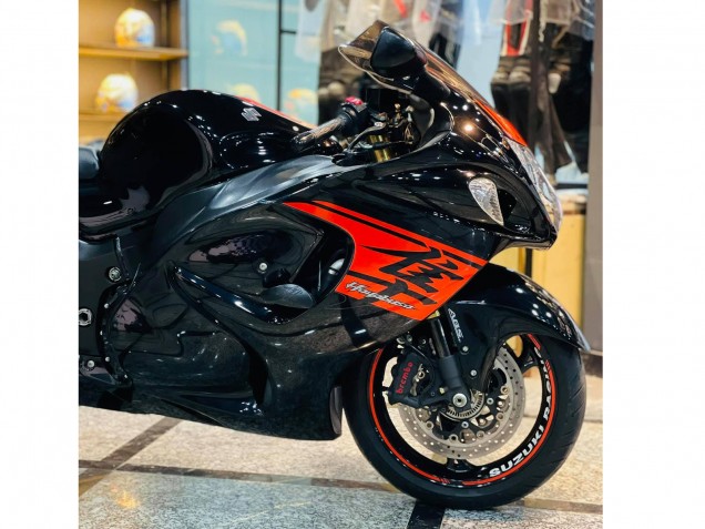Preisgünstige Suzuki GSXR 1300 Hayabusa Motorrad Verkleidung 2008-2020 - Glanzendes Schwarz Rot