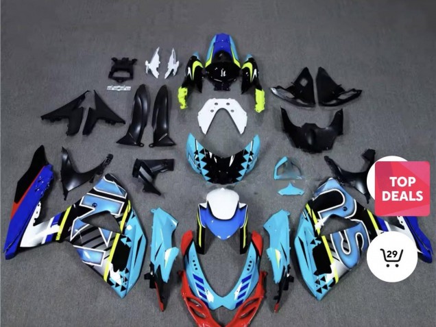 Preisgünstige Suzuki GSXR 1000 Motorrad Verkleidung 2009-2016 - Blau Rot Gelb Weiss