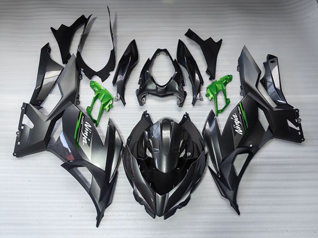 Preisgünstige Kawasaki EX400 Motorrad Verkleidung 2018-2024 - Glanzendes Schwarz Matt Schwarz Grun Weiss