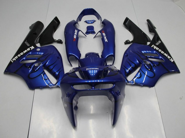 Preisgünstige Kawasaki ZX9R 94-97 Verkleidungen - Blau schwarze Flamme Preisgünstige Kawasaki ZX9R 94-97 Verkleidungen - Blau schwarze Flamme