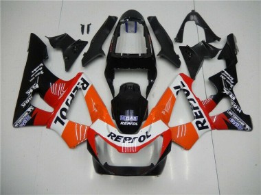 Preisgünstige Honda CBR 900 RR 929RR 00-01 Verkleidungen - Orange Rot Schwarz Repsol