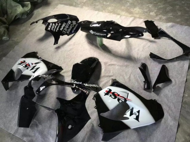Preisgünstige Kawasaki ZX9R 00-01 Verkleidungen - Glänzend schwarz Weiß Preisgünstige Kawasaki ZX9R 00-01 Verkleidungen - Glänzend schwarz Weiß