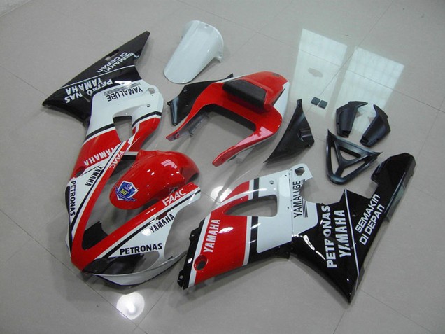 Preisgünstige Yamaha R1 00-01 Verkleidungen - Rot Glänzend Schwarz