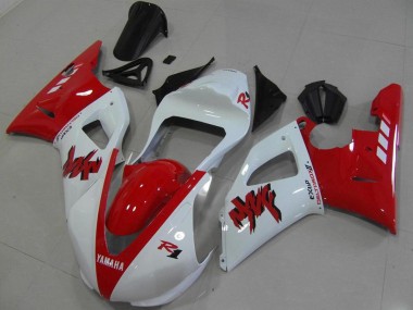 Preisgünstige Yamaha R1 00-01 Verkleidungen - Rot Weiß Rennen