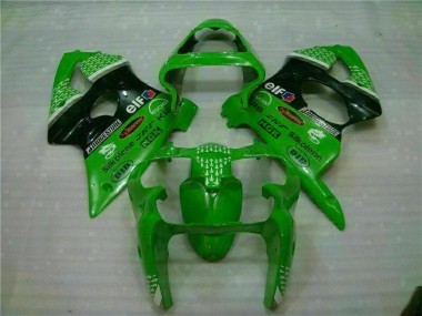 Preisgünstige Kawasaki ZX6R 00-02 Verkleidungen & Plastik - Grün Schwarz