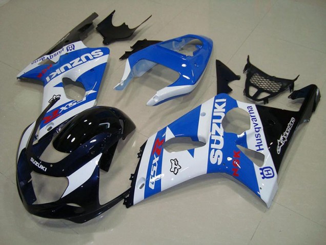 Preisgünstige Suzuki GSXR 1000 K1 00-02 Verkleidungen - Schwarz Blau Weiß Preisgünstige Suzuki GSXR 1000 K1 00-02 Verkleidungen - Schwarz Blau Weiß