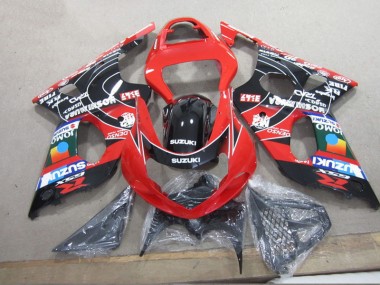 Preisgünstige Suzuki GSXR 1000 K1 00-02 Verkleidungen - Rot Schwarz Denso
