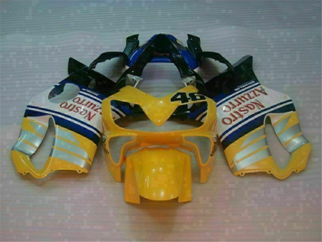 Preisgünstige Honda CBR 600 F4i 01-03 Verkleidungen - Gelb Silber Nastro Azzurro