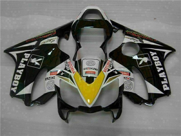 Preisgünstige Honda CBR 600 F4i 01-03 Verkleidungen - Gelb Silber Schwarz Playboy
