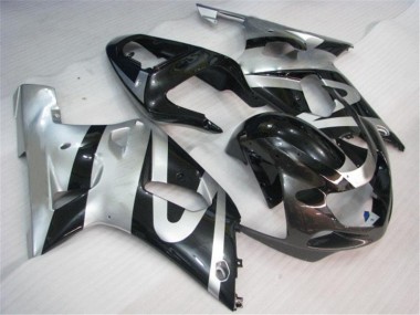 Preisgünstige Suzuki GSXR 600 / 750 K1 K2 K3 01-03 Verkleidungen - Silber Schwarz