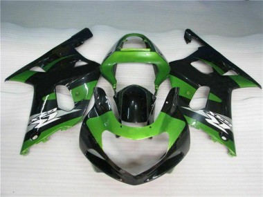 Preisgünstige Suzuki GSXR 600 / 750 K1 K2 K3 01-03 Verkleidungen - Grün Schwarz