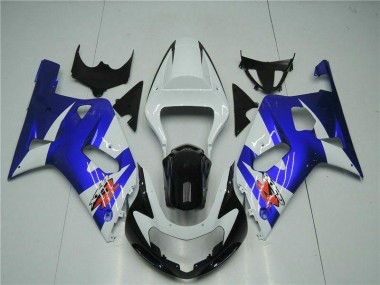 Preisgünstige Suzuki GSXR 600 / 750 K1 K2 K3 01-03 Verkleidungen - Weiß Blau