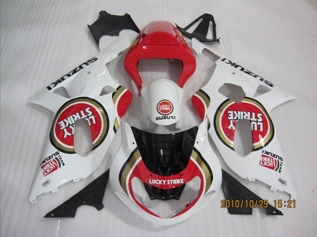 Preisgünstige Suzuki GSXR 600 K1 K2 K3 01-03 Verkleidungen - Rot Weiß Lucky Strike Preisgünstige Suzuki GSXR 600 K1 K2 K3 01-03 Verkleidungen - Rot Weiß Lucky Strike