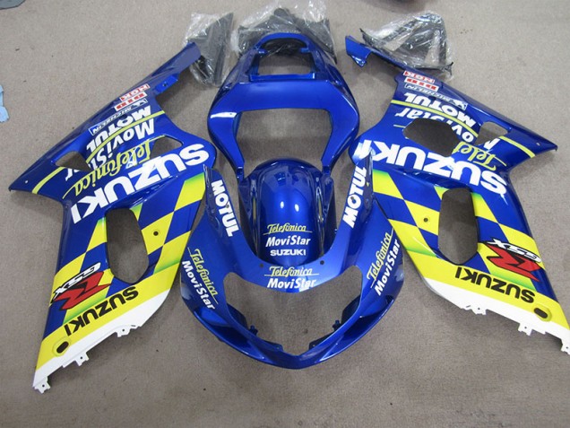 Preisgünstige Suzuki GSXR 600 K1 K2 K3 01-03 Verkleidungen - Blau Gelb Telefonia Movistar Preisgünstige Suzuki GSXR 600 K1 K2 K3 01-03 Verkleidungen - Blau Gelb Telefonia Movistar