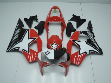 Preisgünstige Honda CBR 900 RR 954 02-03 Verkleidungen - Schwarz Roter Stern