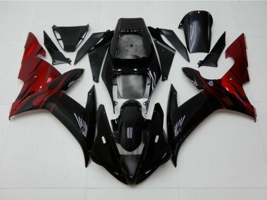 Preisgünstige Yamaha R1 02-03 Verkleidungen - Schwarz Rot