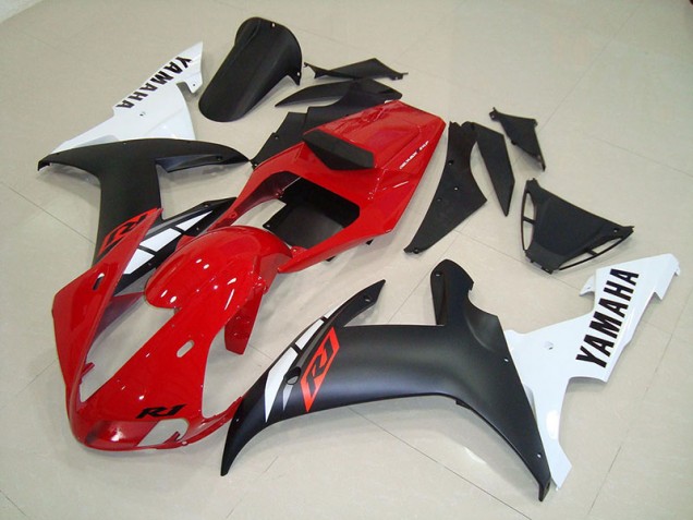 Preisgünstige Yamaha R1 02-03 Verkleidungen - Matt Schwarz Rot Preisgünstige Yamaha R1 02-03 Verkleidungen - Matt Schwarz Rot